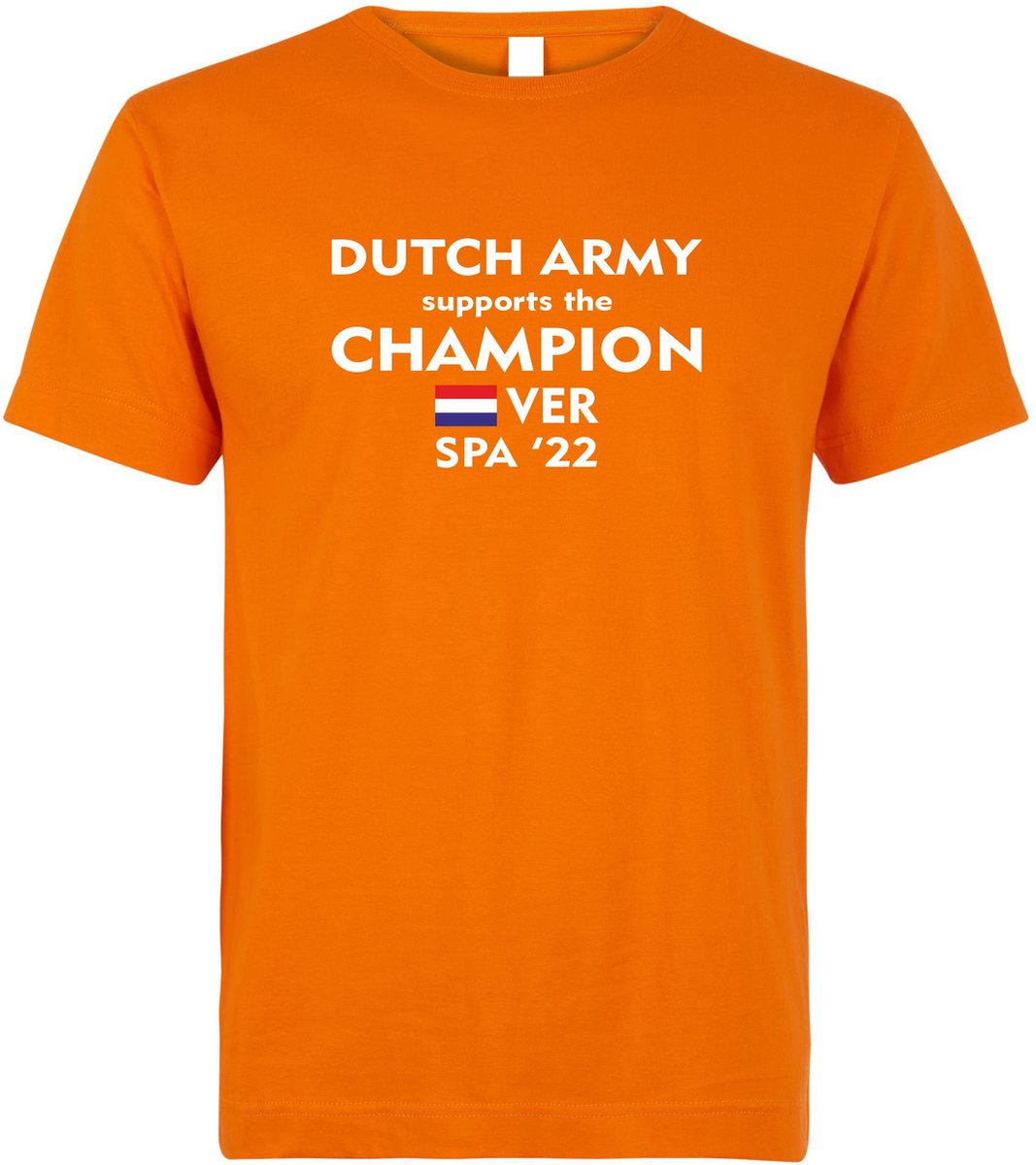 T-shirt Dutch Army supports the Champion Spa 22 | Max Verstappen / Red Bull Racing / Formule 1 fan | Grand Prix Circuit Spa-Francorchamps | kleding shirt | Oranje | maat 3XL